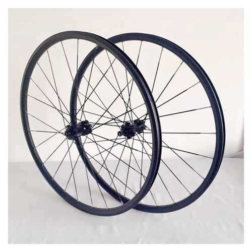 Mountain Bike Wheel : 26 / 27.5 Inch Bicycle Wheel Set Double Layers Aluminum Alloy Rim 24 Spoke Disc Brake Hub For 7-8-9 Speed Rotary Freehub Mountain Bike Wheelset (Color : Svart, Size : 26inch)