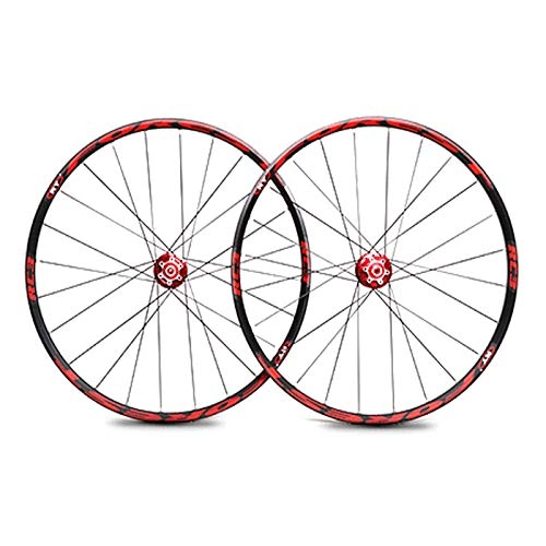 Mountain Bike Wheel : 26 27.5 Inch Bike Wheelset, MTB Cycling Wheels Mountain Bike Disc Brake Wheel Set 5 Palin Bearing 7 8 9 10 11 Speed, A, 27.5