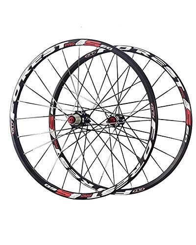 Mountain Bike Wheel : 26 / 27.5 Inch Mountain Bike Wheel Set Double-Layer Aluminum Alloy Wheels 24 Holes Straight Pull Hollow Hub Bicycle Accessories, 27.5 inch