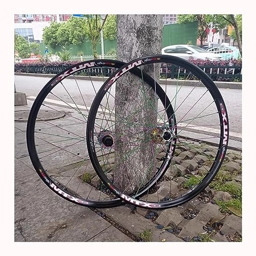 Mountain Bike Wheel : 26 / 27.5 Inch Mountain Bike Wheelset Disc Brake Sealed Bearing Support 8-9-10-11-12 Speed Cassette Quick Release Wheel Set Front 100mm Rear 135mm Front / Rear Wheels 32H (Color : Colored, Size : 27.5in