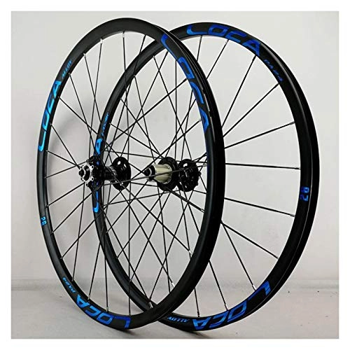 Mountain Bike Wheel : 26" / 27.5" Inch Mountain Bike Wheelset Double Wall Ultra-Light Aluminum Alloy Disc Brake For 7 / 8 / 9 / 10 / 11 / 12 Speed Freewheel (Color : D, Size : 26in)