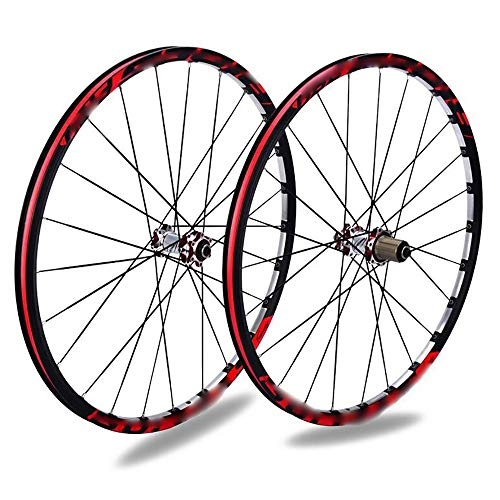 Mountain Bike Wheel : 26 / 27.5 Inch MTB Bike Wheel, Rear Wheel / Front Wheel / Front 2 Rear 5 Palin CNC Hub / 3 Claws Kg Shrapnel Design / Compatible 9-10-11SP / Cassette Flywheel / Spokes 2 / Quick Release