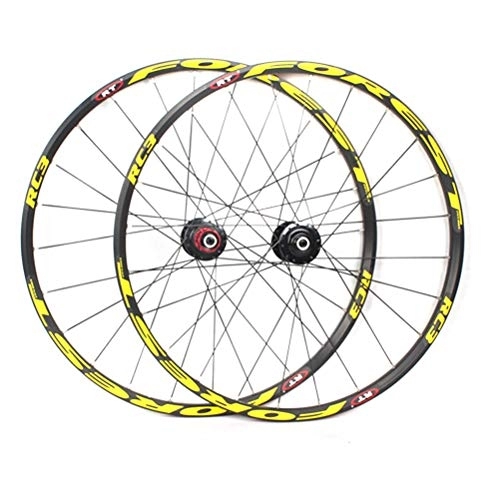 Mountain Bike Wheel : 26 27.5 Inch Wheel Mountain Bike Front And Rear Wheel Double Layer Alloy Rim Disc Brake 8 9 10 11 Speed Palin Bearing Hub Quick Release 24H (Color : C, Size : 27.5in)