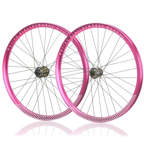Mountain Bike Wheel : 26 27.5inch Mountain Bike Wheels Disc Brake Thru-axle Front 15x100mm Rear 12x142mm Bicycle Wheels 32H Hub For 8 / 9 / 10 / 11 / 12 Speed (Color : Colorful, Size : 27.5in)