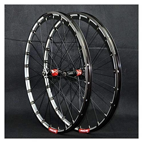 Mountain Bike Wheel : 26 27.5inch MTB Front And Rear Wheel Disc Brake Mountain Bike Wheelset Quick Release Double Wall 7 8 9 10 11 12 Speed 24 Holes (Color : C, Size : 27.5in)