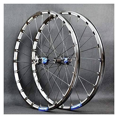 Mountain Bike Wheel : 26 27.5inch MTB Front And Rear Wheel Disc Brake Mountain Bike Wheelset Quick Release Double Wall 7 8 9 10 11 12 Speed 24 Holes (Color : D, Size : 27.5in)