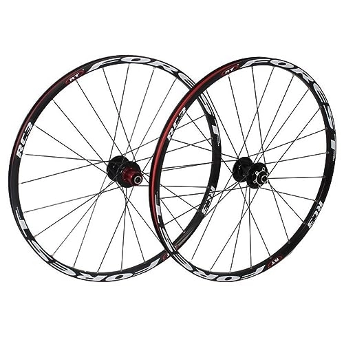 Mountain Bike Wheel : 26 27.5inch MTB Wheelset Ultralight Aluminum Alloy Double Wall Rim Mountain Bike Wheel Disc Brake Quick Release 7 / 8 / 9 / 10 / 11speed 24 Holes 1790g (Color : Svart, Size : 26'')