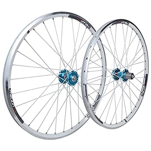 Mountain Bike Wheel : 26" Alloy Mountain Bike Wheel, 32H Double Wall Bicycle Rims Disc V- Brake Quick Release Front 2 Rear 4 Palin 8 9 10 Speed Wheel