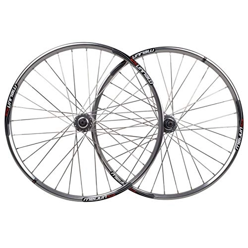 Mountain Bike Wheel : 26 Bicycle Wheels, Mountain Bike Wheelset, MTB Rim Steel Tower Base Flat Spoke Quick Release Disc Brake 7, 8, 9 Speed