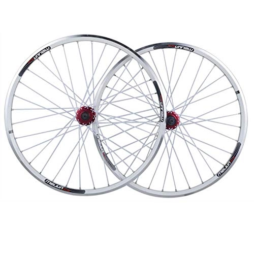 Mountain Bike Wheel : 26 Bike Wheelset, Bicycle Wheels, Double Wall MTB Rim Quick Release V / disc Brake Mountain Cycling Wheel 32 Hole 7 8 9 10 11 Speed