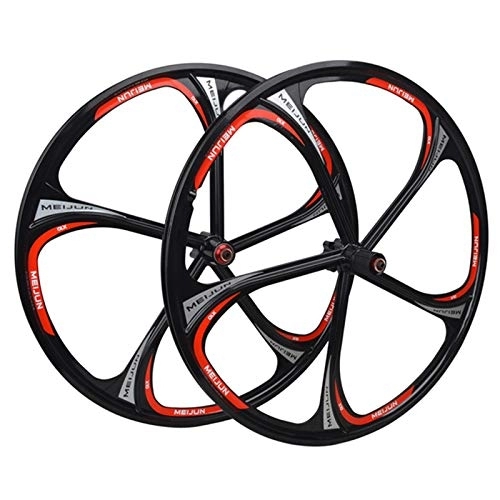 Mountain Bike Wheel : 26 In Bicycle Wheelset, Mountain Bike Wheel Set, Double Wall Rim Disc Brake Aluminum Alloy Quick Release 7 / 8 / 9 / 10 / 11 Speed