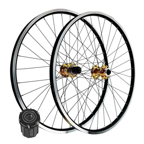 Mountain Bike Wheel : 26 Inch 27.5" 29 IN MTB Bike Wheels Double wall Aluminum Alloy Hybrid / Bike Hub Disc Brake / V Brake HG Mountain Rim for 7-12 Speed 2150g