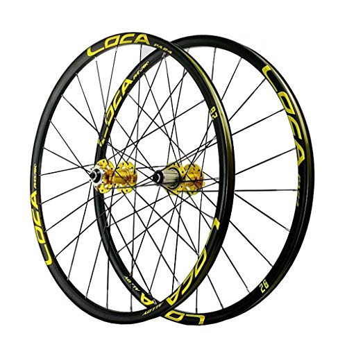Mountain Bike Wheel : 26 Inch 27.5 Er MTB Bike Cycles Wheelset, Double Wall Disc Brake Quick Release 32 Hole 8 9 10 11 Speed Compaible Cassette (Color : A, Size : 27.5 inch)
