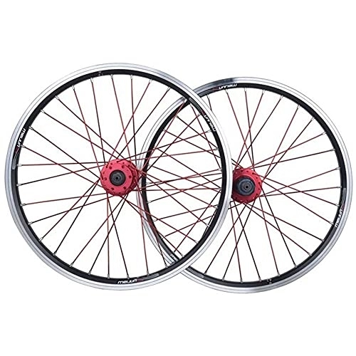 Mountain Bike Wheel : 26 Inch Bike Wheels, MTB bicycle Wheelest, Double Wall Aluminum Alloy Sealed Bearings Disc Brake / V Brake 32 Hole 7 / 8 / 9 / 10 Speed Cycling Wheel-red
