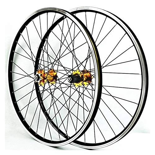 Mountain Bike Wheel : 26 Inch Bike Wheelset, Bicycle Wheels Double Wall MTB Rim Mountain Cycling Quick Release Disc / V Brake 32 Hole Disc 7 8 9 10 11Speed