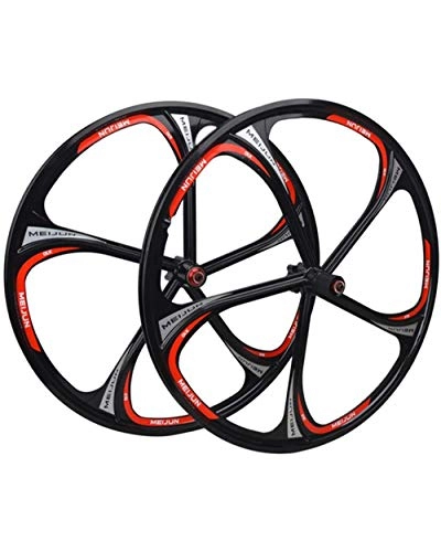 Mountain Bike Wheel : 26 Inch Cycling Wheelset, Double Wall Magnesium Alloy MTB Rim Disc Brake Hybrid Mountain Bike Wheel Quick Release 7 8 9 10 Speed