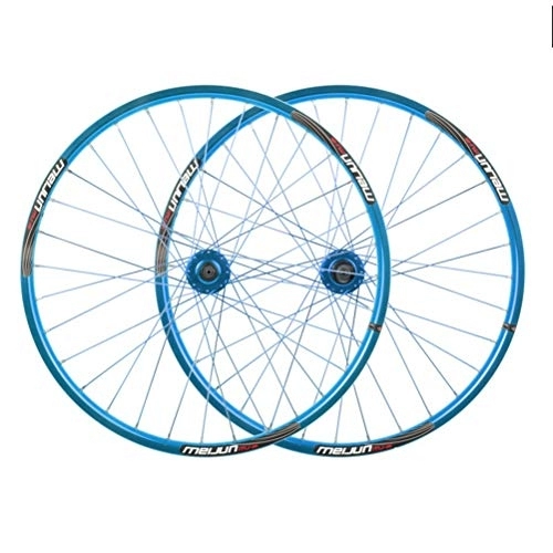Mountain Bike Wheel : 26 Inch Mountain Bike Bicycle Wheels Double Wall Aluminum Alloy Disc Brake Cycling 32 Hole Rim Quick Release 7 / 8 / 9 / 10 Cassette (Color : C)