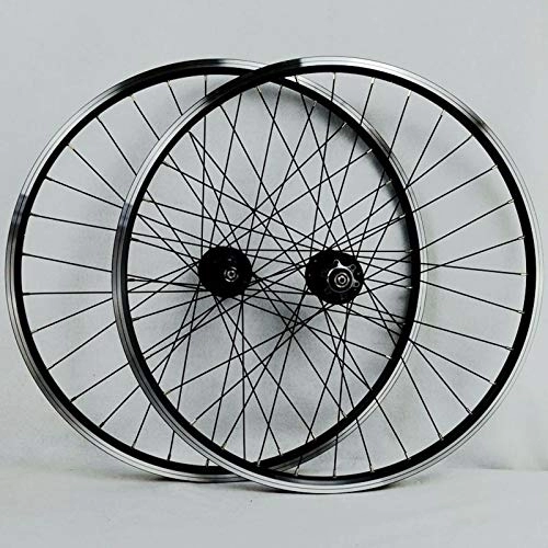 Mountain Bike Wheel : 26 Inch Mountain Bike Wheel Set QR Double Wall Rim Cycling Bicycle Wheelset Disc / V Brake Hub For 7-11 Speed Cassette Front 2 Rear 4 Palin