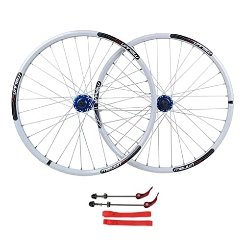 Mountain Bike Wheel : 26 Inch Mountain Bike Wheelset, 32H Cycling Wheels Alloy Double Wall Rim Disc Brake Quick Release Compatible 7 8 9 10 Speed Wheel