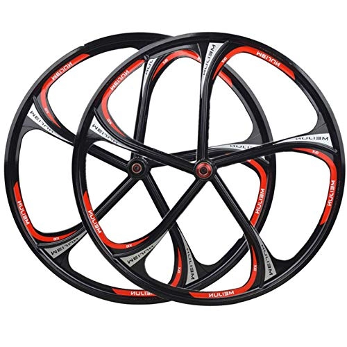 Mountain Bike Wheel : 26 Inch Mountain Bike Wheelset Cassette Disc Brake Bearing Quick Release Integrated Magnesium Alloy Double Wall MTB Rim Wheel Set