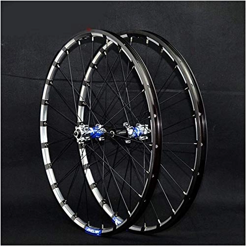 Mountain Bike Wheel : 26 inch mountain bike wheelset disc brake 7-12 speed 4 hub with Palin quick release bearing with 24 holes straight pull hub (color: D)