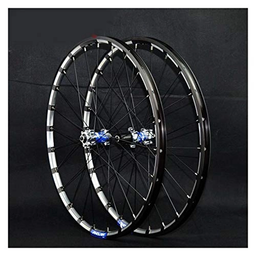 Mountain Bike Wheel : 26 Inch Mountain Bike Wheelset Disc Brake 7-12 Speed 4 Palin Bearing Hub Quick Release With Straight Pull Hub 24 Holes (Color : D)