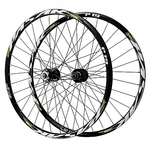 Mountain Bike Wheel : 26 Inch Mountain Bike Wheelset Disc Brake Rims Sealed Bearing Hubs Support 7-11 Speed Cassette QR MTB Wheel Set Front 100mm Rear 135mm (Color : D)
