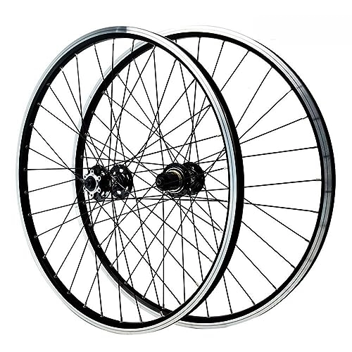 Mountain Bike Wheel : 26 Inch Mountain Bike Wheelset V-brake Disc Brake Dual-purpose Rims Sealed Bearing Hubs Support 8-12 Speed Cassette Quick Release Wheel Set (Color : B)