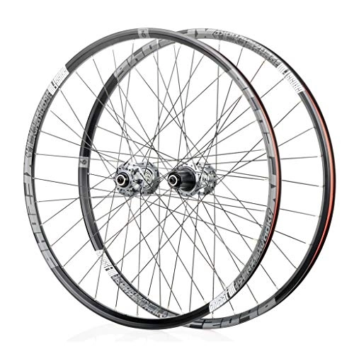 Mountain Bike Wheel : 26 Inch Mountain Racing Bicycle Wheelset, Double Wall Hybrid / MTB Bike Quick Release Rim Hub Disc Brake 11 Speed 27.529ER Wheels (Size : 27.5 inch)