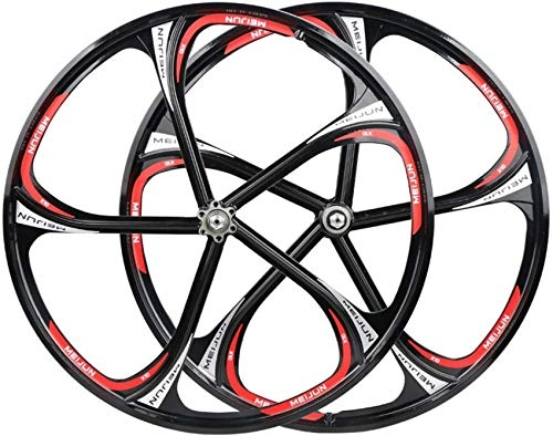 Mountain Bike Wheel : 26 inch MTB 5 Spoke Bike Wheel Set MTB Front and Rear Wheel Set Mountain Sports Cycling 7 / 8 / 9 / 10 Speed Shift with QR