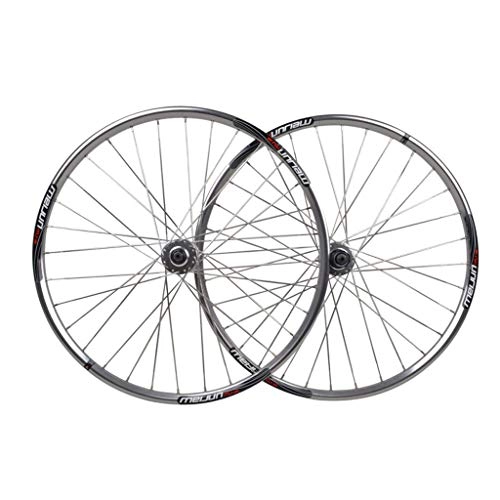 Mountain Bike Wheel : 26 Inch MTB Bike Wheels, Double Wall Aluminum Alloy Bicycle Rim Disc Brake Quick Release 32 Hole Ball Hub 7 8 9 10 Speed Disc