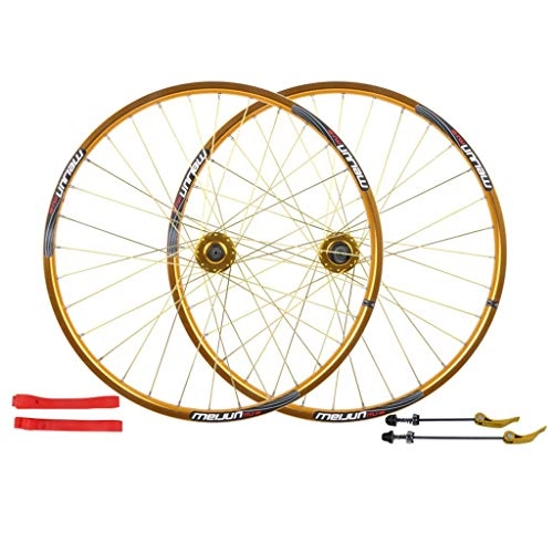 Mountain Bike Wheel : 26 Inch MTB Cycling Wheels, Mountain Bike Disc Brake Wheelset Quick Release Sealed Bearing 32 Hole 7 / 8 / 9 / 10 Speed (Color : C)
