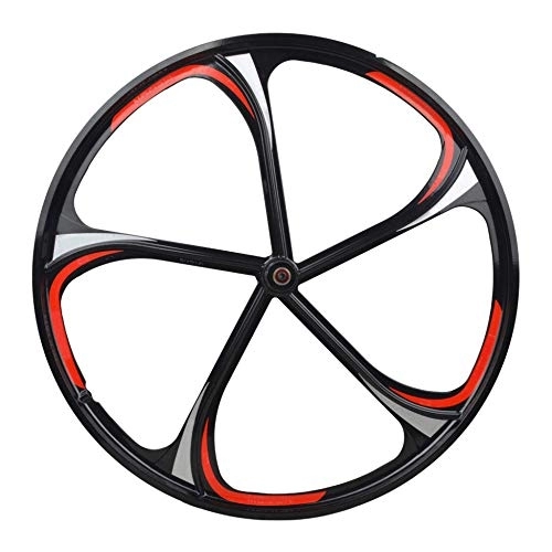 Mountain Bike Wheel : 26 Inches Mountain Bike Wheels Double Wall Magnesium Alloy Rim Quick Release Disc Brake Hybrid Compatible Cassette Freewheel Stable / Black / B