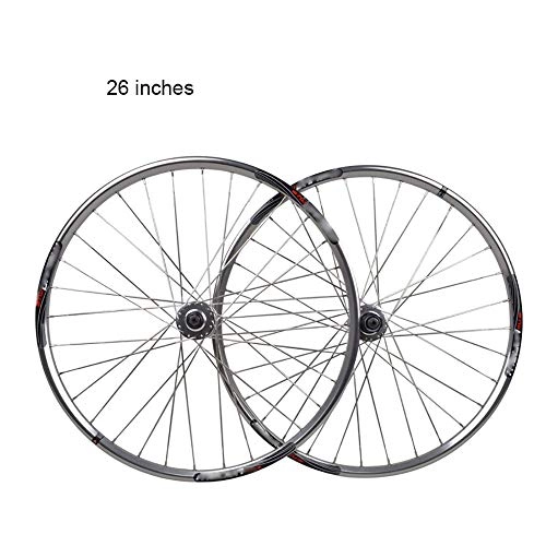 Mountain Bike Wheel : 26 Inches MTB Bike Wheel / Mountain Bike Wheel, Aluminum Alloy / Disc Brakes / American Valve / 32-Hole Flat Spokes / Rim Width 19.5mm / Suitable For 7-8-9 Speed Clip flywheel