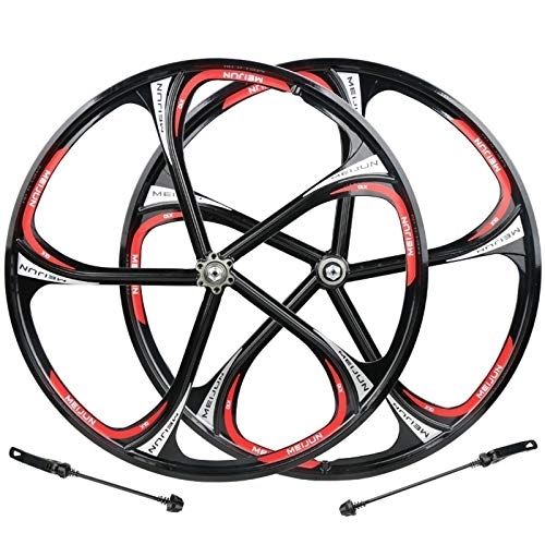 Mountain Bike Wheel : 26 Mountain Bike Wheelset, 26 Inch Bicycle Wheel, Double Wall Alloy Rim Quick Release Disc Brake Wheel Set for 7 / 8 / 9 / 10 / 11 Speed Freewheel