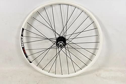 Mountain Bike Wheel : 26” MTB 559 x 21 DISC HUB BIKE FRONT WHEEL WHITE DOUBLE WALL WEINMANN XM280 RIM