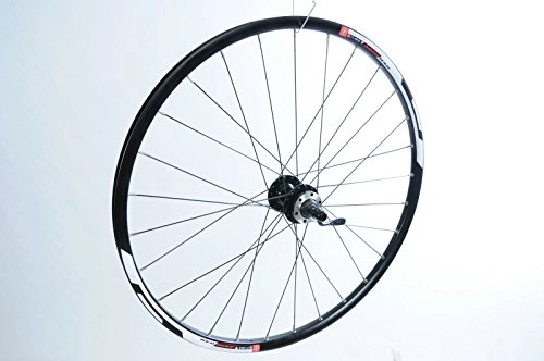 Mountain Bike Wheel : 26” MTB (559x19) DISC HUB BIKE FRONT WHEEL BLACK ALLOY Q / R DOUBLE WALL RIM SAL