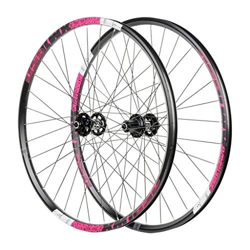 Mountain Bike Wheel : 26" MTB Bike WheelSet, Double Wall Aluminum Alloy Disc Brake Quick Release Hybrid / Mountain Bearings Hub 8 / 9 / 10 / 11 Speed (Color : B, Size : 26 inch)