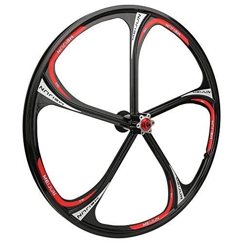 Mountain Bike Wheel : 26in Aluminium Alloy Bike Integrated Hub 5 / 6 Hole Bearing Cassette Wheelset For Mountain Bicycle