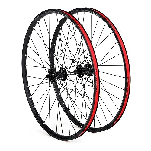 Mountain Bike Wheel : 27.5 / 29 Inch MTB Wheelset Center Lock Disc Brake XC Mountain Bike Wheel Thru Axle Aluminum Alloy + Carbon Fiber Hub Double Wall 8 / 9 / 10 / 11 / 12 / 13 Speed Cassette 32 Holes (Color : Svart, Size : 27.5