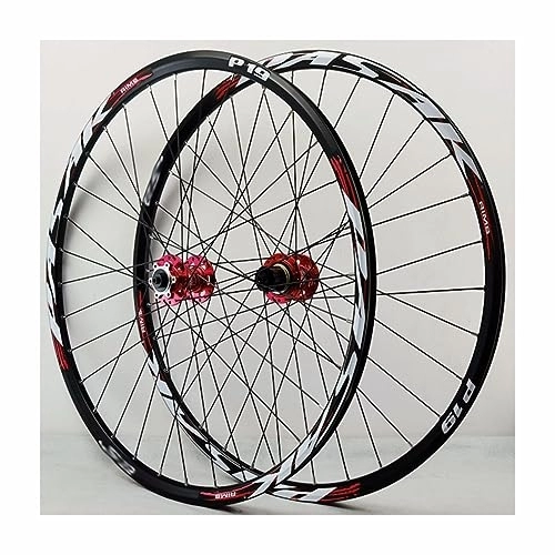 Mountain Bike Wheel : 27.5 In Mountain Bike Wheelset Disc Brake Rims Sealed Bearing Hubs Support 8-12 Speed Cassette QR Wheel Set Front 9 * 100mm Rear 10 * 135mm (Color : A)