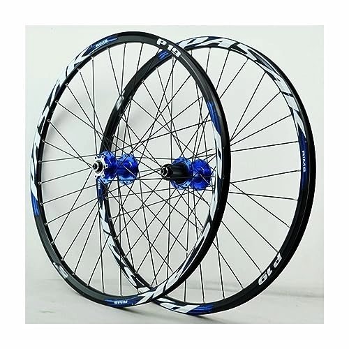 Mountain Bike Wheel : 27.5 In Mountain Bike Wheelset Disc Brake Rims Sealed Bearing Hubs Support 8-12 Speed Cassette QR Wheel Set Front 9 * 100mm Rear 10 * 135mm (Color : B)