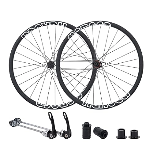 Mountain Bike Wheel : 27.5 Inch 29 ”Mountain Bike Wheelset, 25 MM Carbon Fiber Rim Six-stud Disc Brake Wheels 24 Hole Quick Release Hub For 8 / 9 / 10 / 11 Speed 1650g (Size : 27.5 inch)