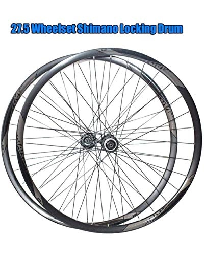 Mountain Bike Wheel : 27.5 Inch Mountain Bicycle Wheelset Double-Walled Aluminum Alloy Bicycle Wheels Disc Brake 32 Hole Bearing Disc Quick Release 8 / 9 / 10 Speed