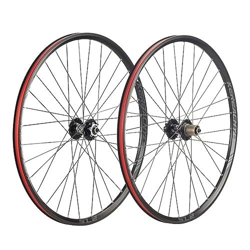 Mountain Bike Wheel : 27.5 Inch Mountain Bike Wheelset Disc Brake Sealed Bearing Support 7-8-9-10-11-12 Speed Cassette Quick Release Wheel Set Front / Rear Wheels 28H (Color : Black 2, Size : 27.5inch)