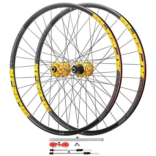 Mountain Bike Wheel : 27.5 Inch MTB Bike Wheelset, Double Wall Quick Release Hybrid Cycling 26 Inch Cycling Wheels Disc Brake 32 Hole 8 9 10 11 Speed