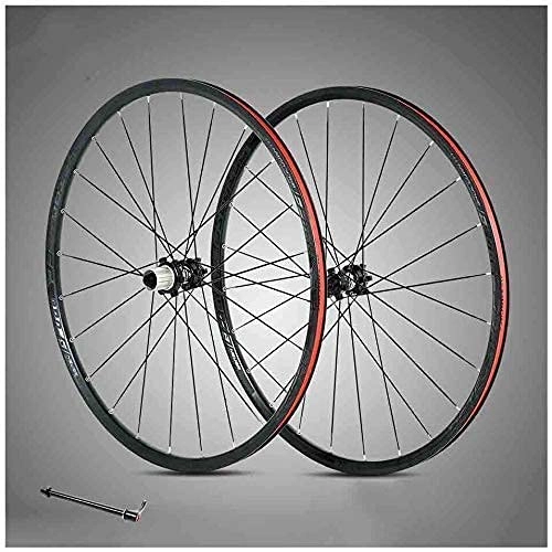 Mountain Bike Wheel : 29 inch Bicycle wheelset Double Wall Aluminum Alloy Mountain Bike Wheels Rim discbrake Quick Release 24 Holes 8, 9, 10, 11 Speed