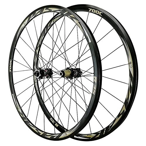 Mountain Bike Wheel : 700C Bicycle Wheelset, 29'' Double Wall MTB Rim Disc Brake V Brake 7 / 8 / 9 / 10 / 11 / 12 Speed Flywheel Road Bike Wheel Set