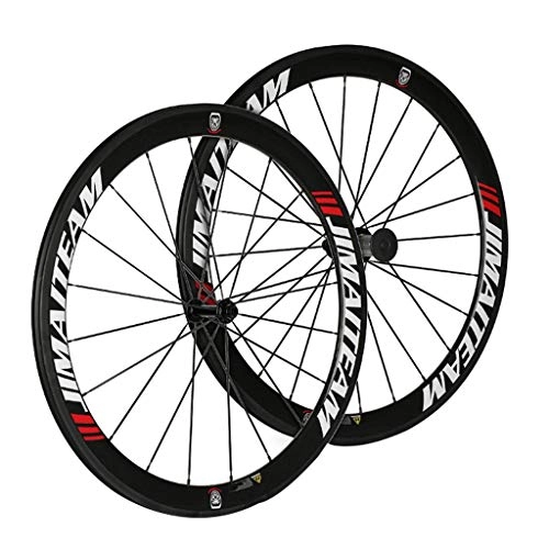Mountain Bike Wheel : 700c Carbon Fiber Mountain Bike Wheels Set Disc Rim Brake Sealed Bearings Hub