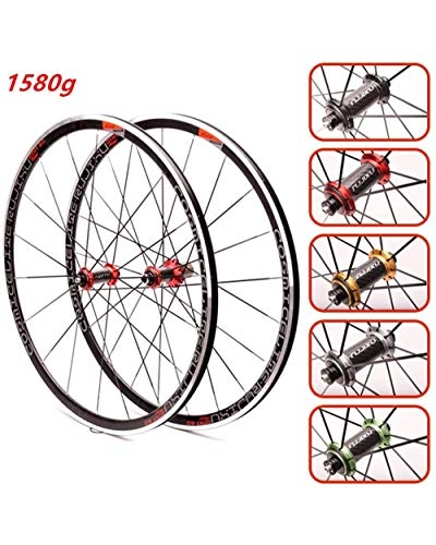 Mountain Bike Wheel : 700C Mountain Bicycle Wheelset Double-Walled Aluminum Alloy Bicycle Wheels V Brake Road Bicycle Wheel American Valve Quick 8 / 9 / 10 / 11 Speed Flywheel, red
